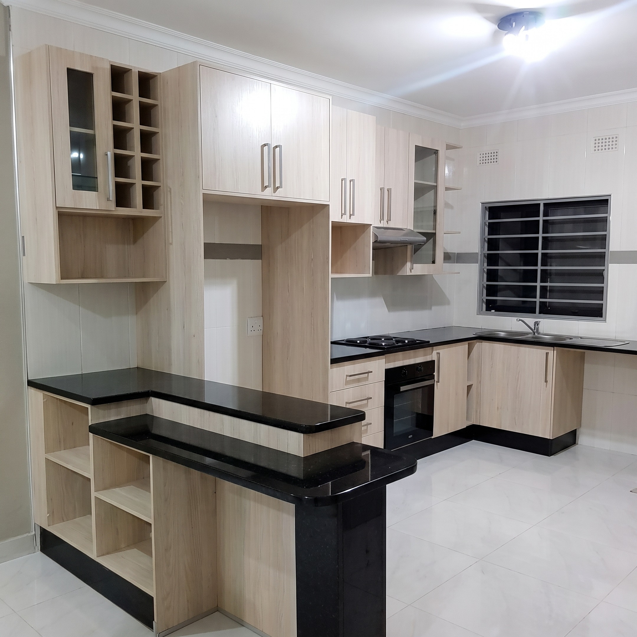 Cream & Black Family Kitchen
