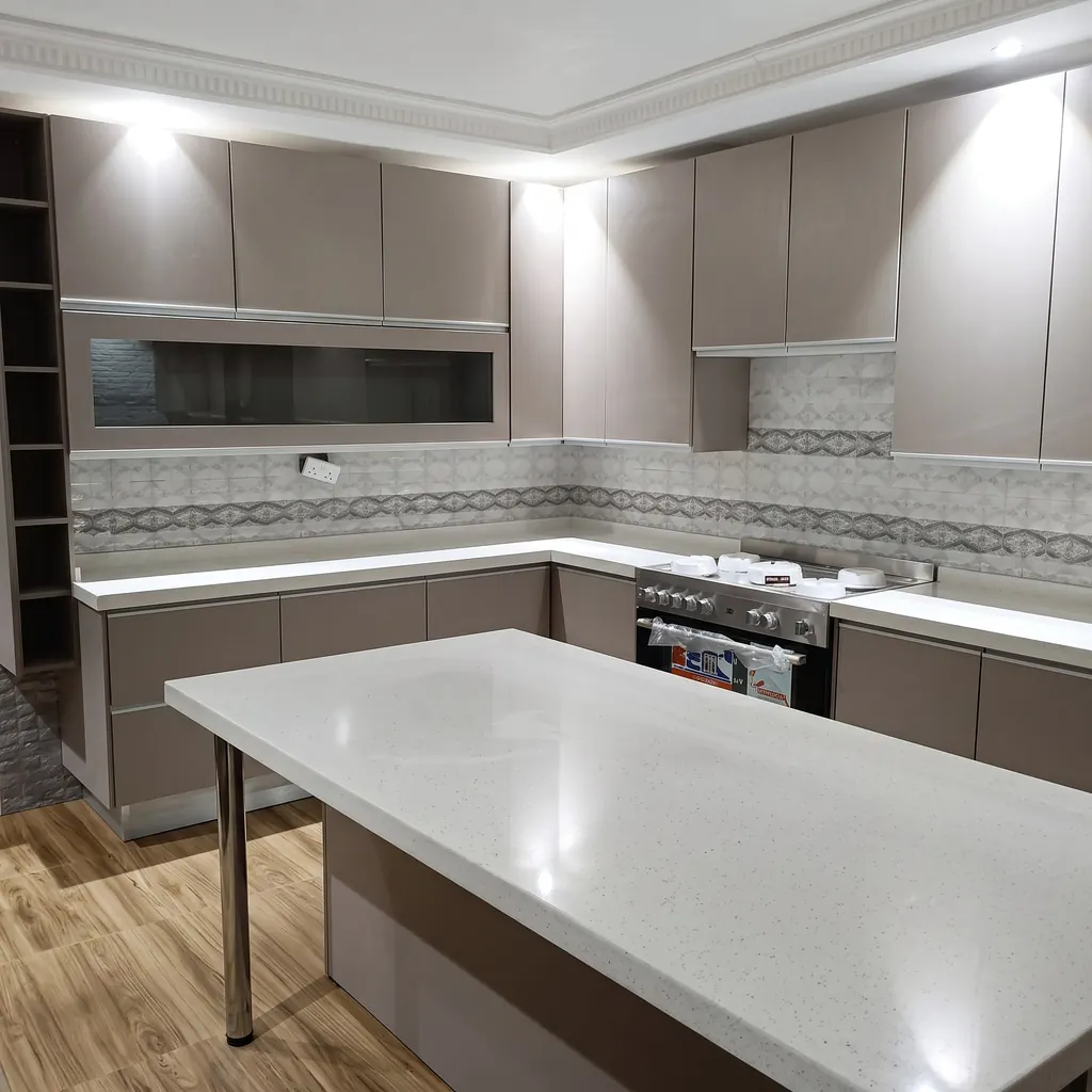 Taupe Contemporary Kitchen